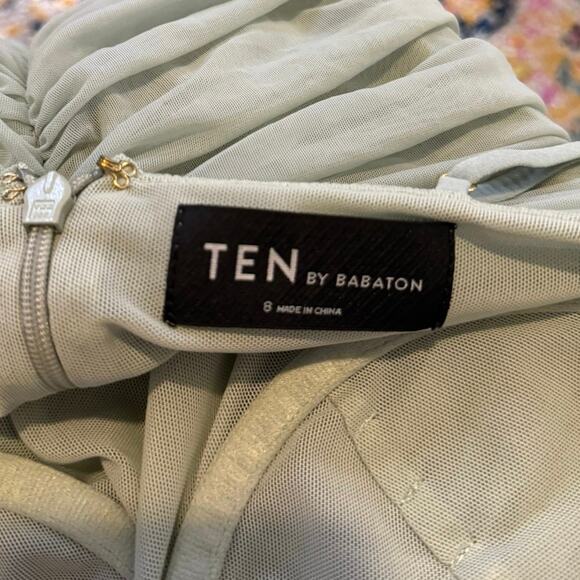 Aritzia Ten by Babaton Luxor Sage Green Ruched Mesh Bodycon Mini Dress Small - Picture 12 of 12